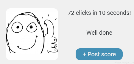 CPS Check - 来测试下一秒钟你可以点击多少下鼠标