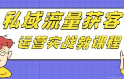 私域流量获客运营实战教课程