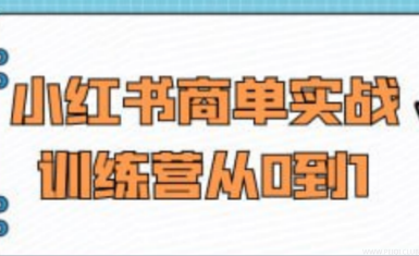 小红书商单实战训练营从0到1